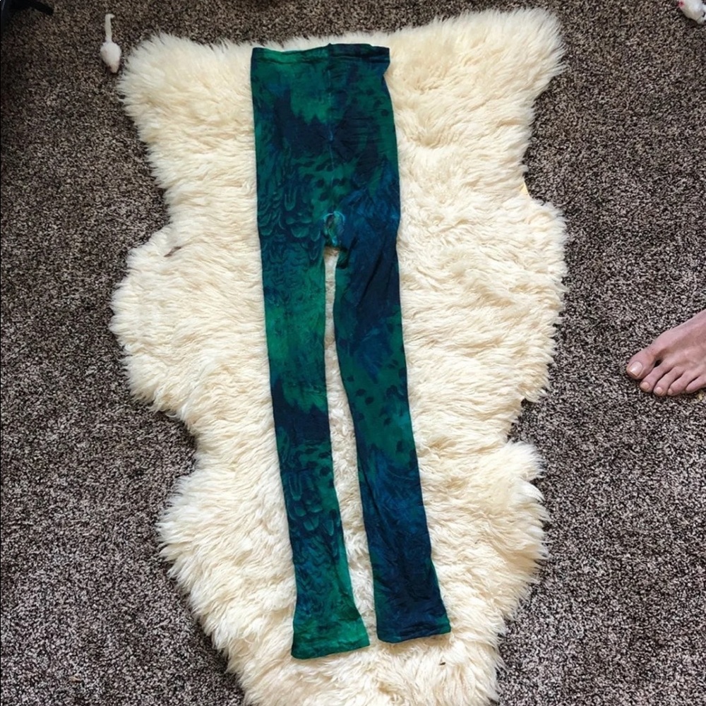 Free People Peacock Thin Tights